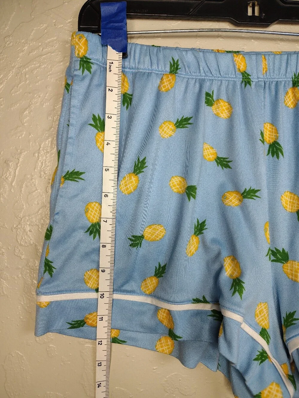Kate Spade Pineapple Print Light Blue Short Pajama Set Size S